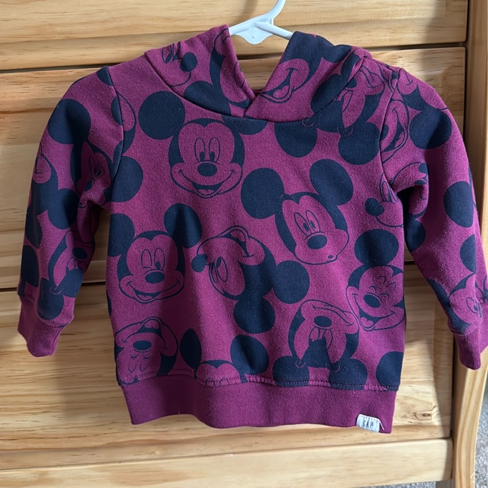 Baby Gap Mickey Mouse hoodie 6-12 months